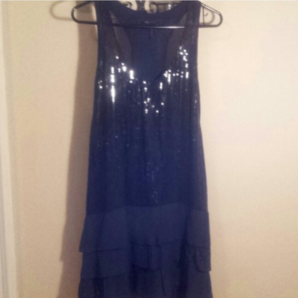 Navy blue sequin dress